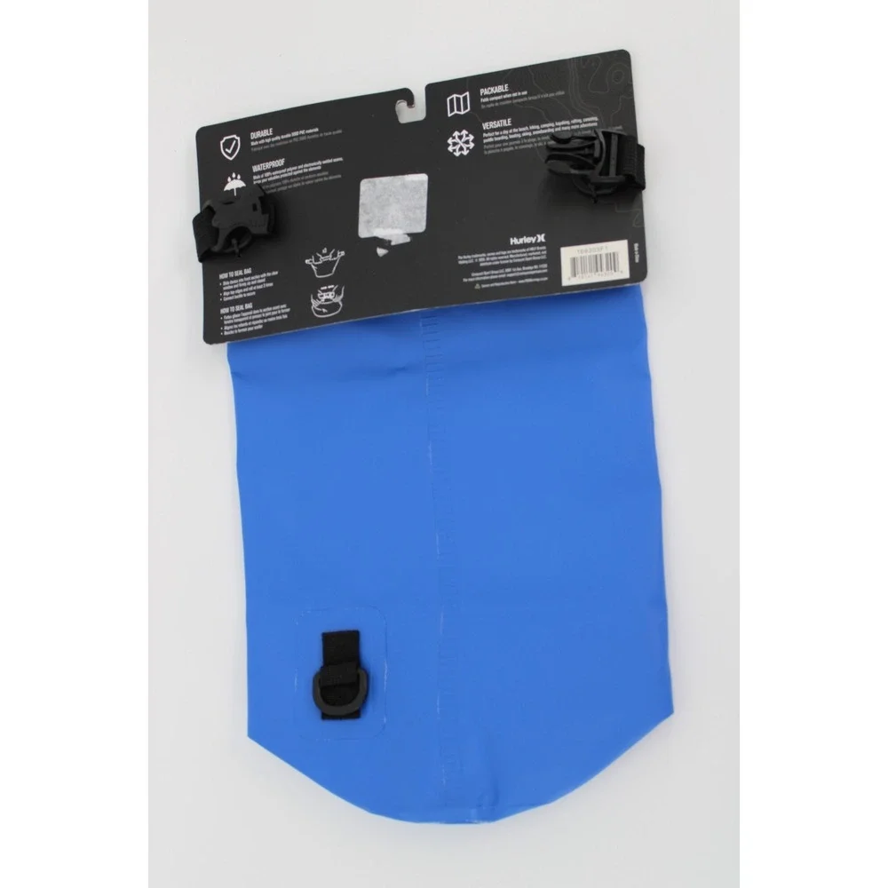 Hurley 5L Camping‎ Dry Bag Blue Packable Waterproof Gear Bag NWT